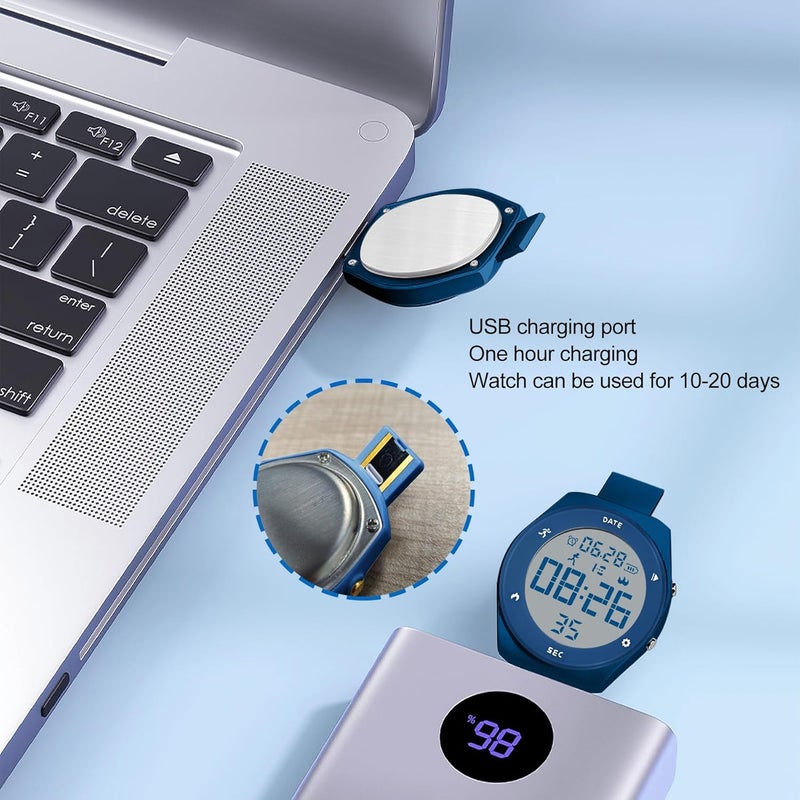 A ALPS Kids Watches for Girls Boys Digital Sport Watch with Step Counter Pedometer Vibration Alarm Clock, No App Waterproof Fitness Tracker Kids Watch Boys Girls Teens Students Ages 5-16 - Image 4